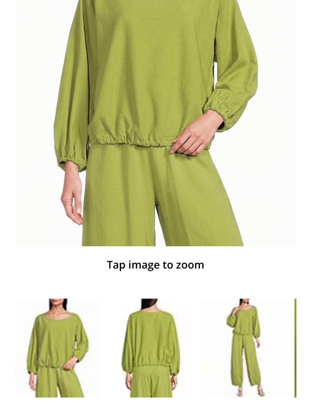 bryn Walker Lime Green 100% cotton top/matching pants